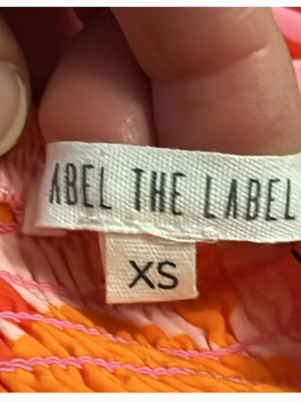 NEW Abel The Label Anthropologie Rumi Halter Maxi Dress Floral Orange Pink XS - Picture 14 of 16